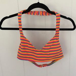 Neon rainbow bikini top/cropped tank ✿